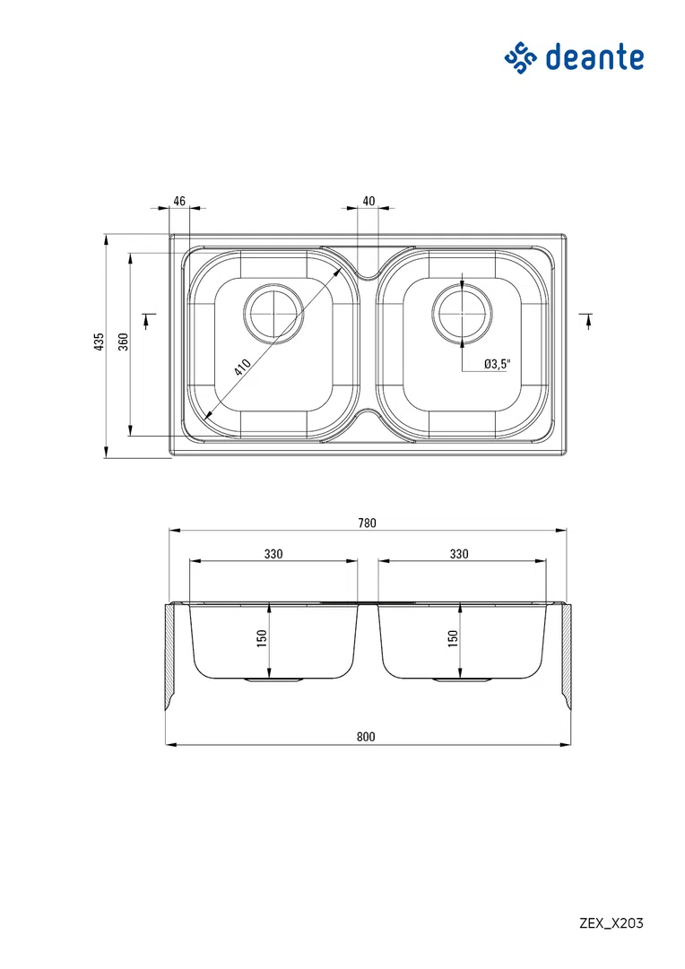 Zlewozmywak xylo Deante zex_0203
