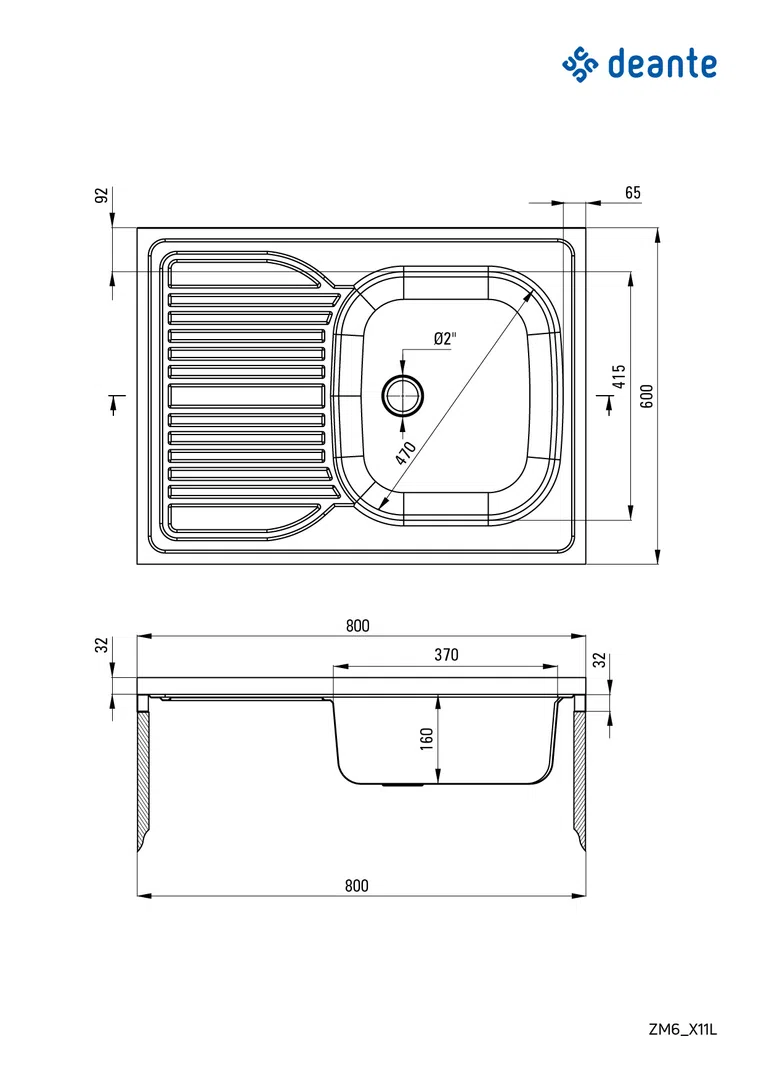 Zlewozmywak tango Deante zm6_311l
