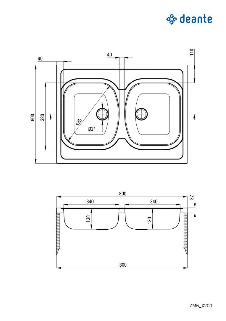 Zlewozmywak tango Deante zm6_3200