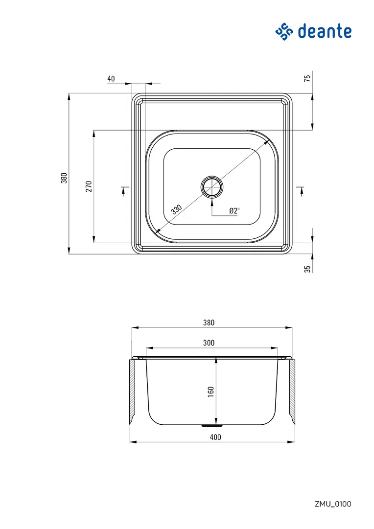 Zlewozmywak techno Deante zmu_0100