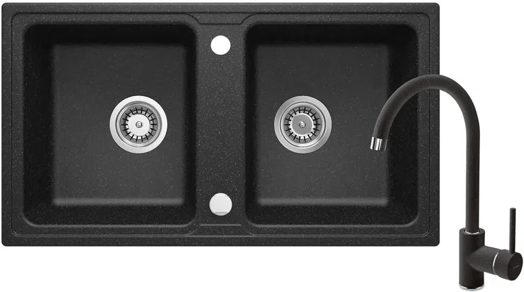 Zlewozmywak z baterią zorba Deante zqza2203