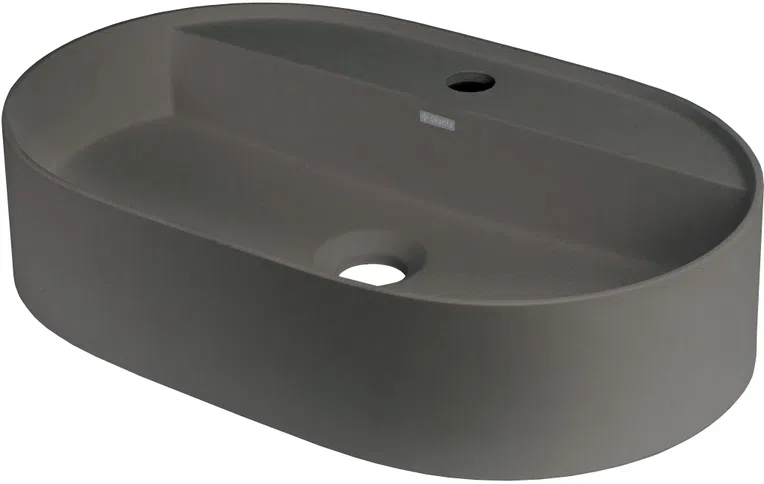 Umywalka nablatowa Deante Silia 35x55 cm owalna antracyt metalik CQS_TU6B