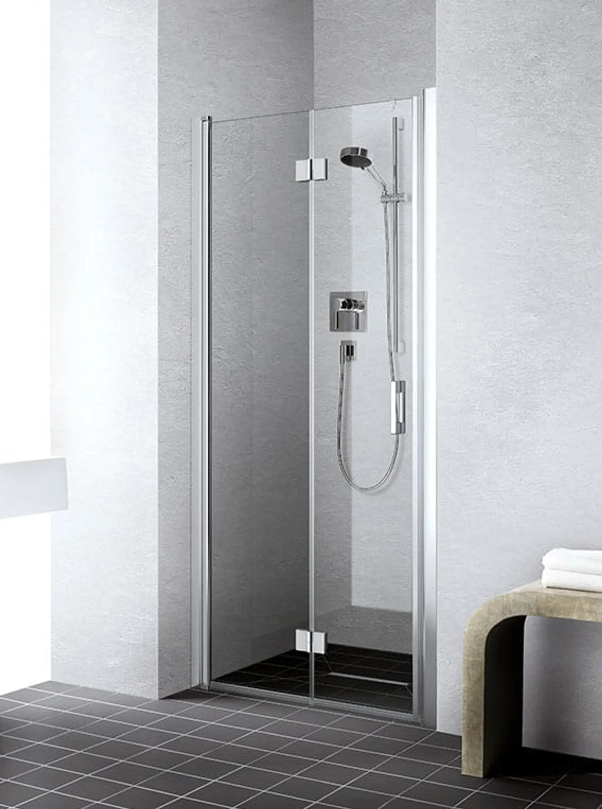 Drzwi prysznicowe Kermi Liga 90x200 chrom transparentne LI2SL09020VPK