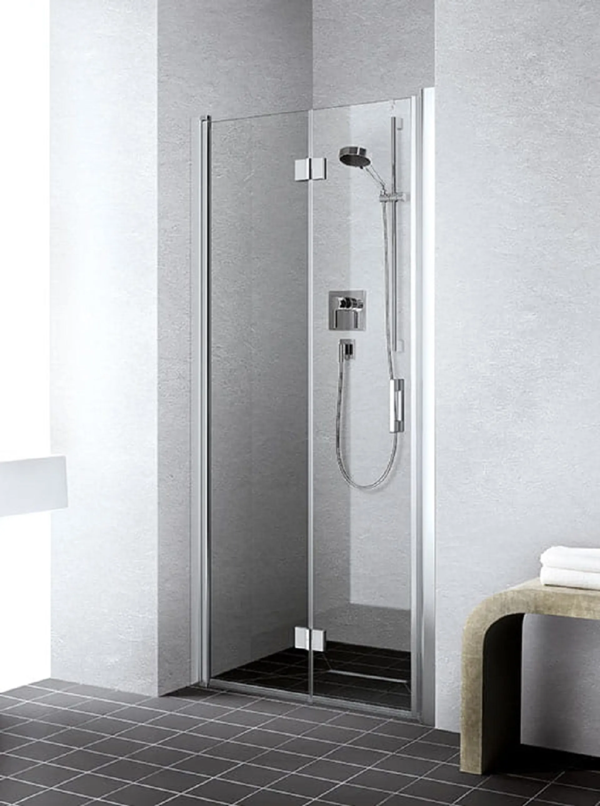 Drzwi prysznicowe Kermi Liga 100x200 chrom transparentne LI2SL100201PK