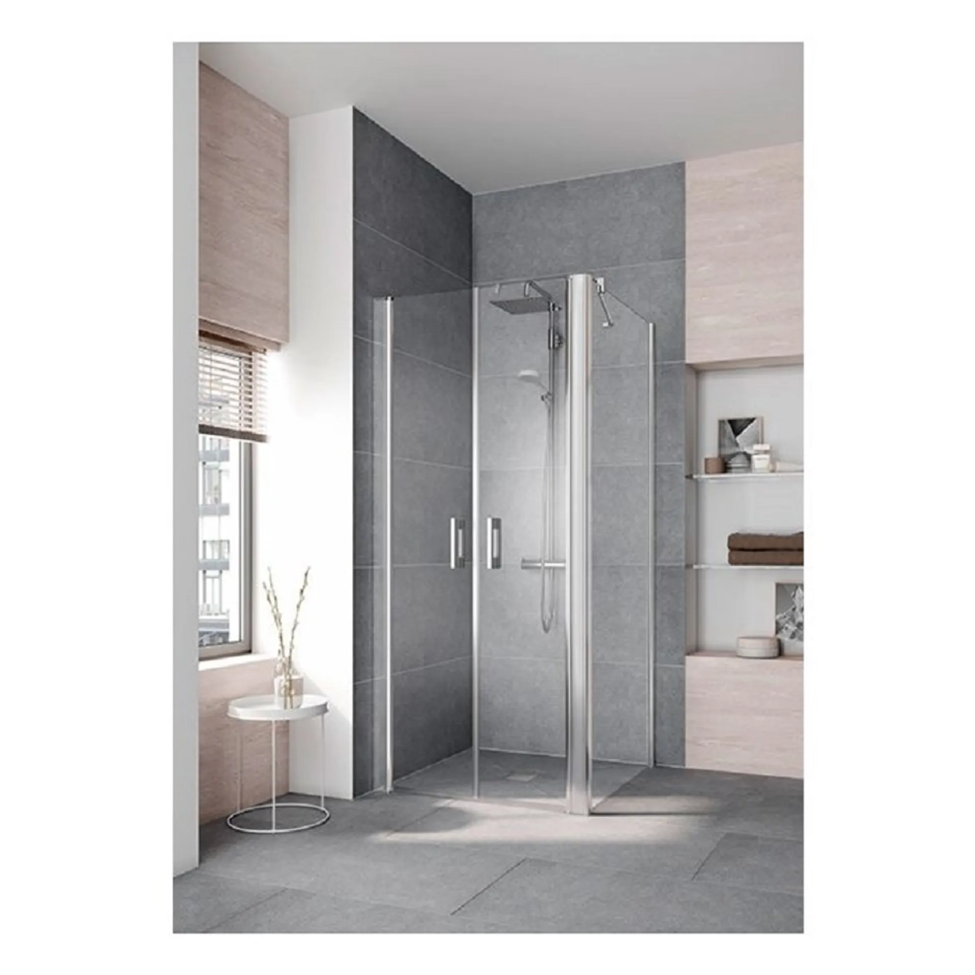 Ścianka kabiny prysznicowej Kermi Pega 90x200 chrom transparentne PETWD09320VPK