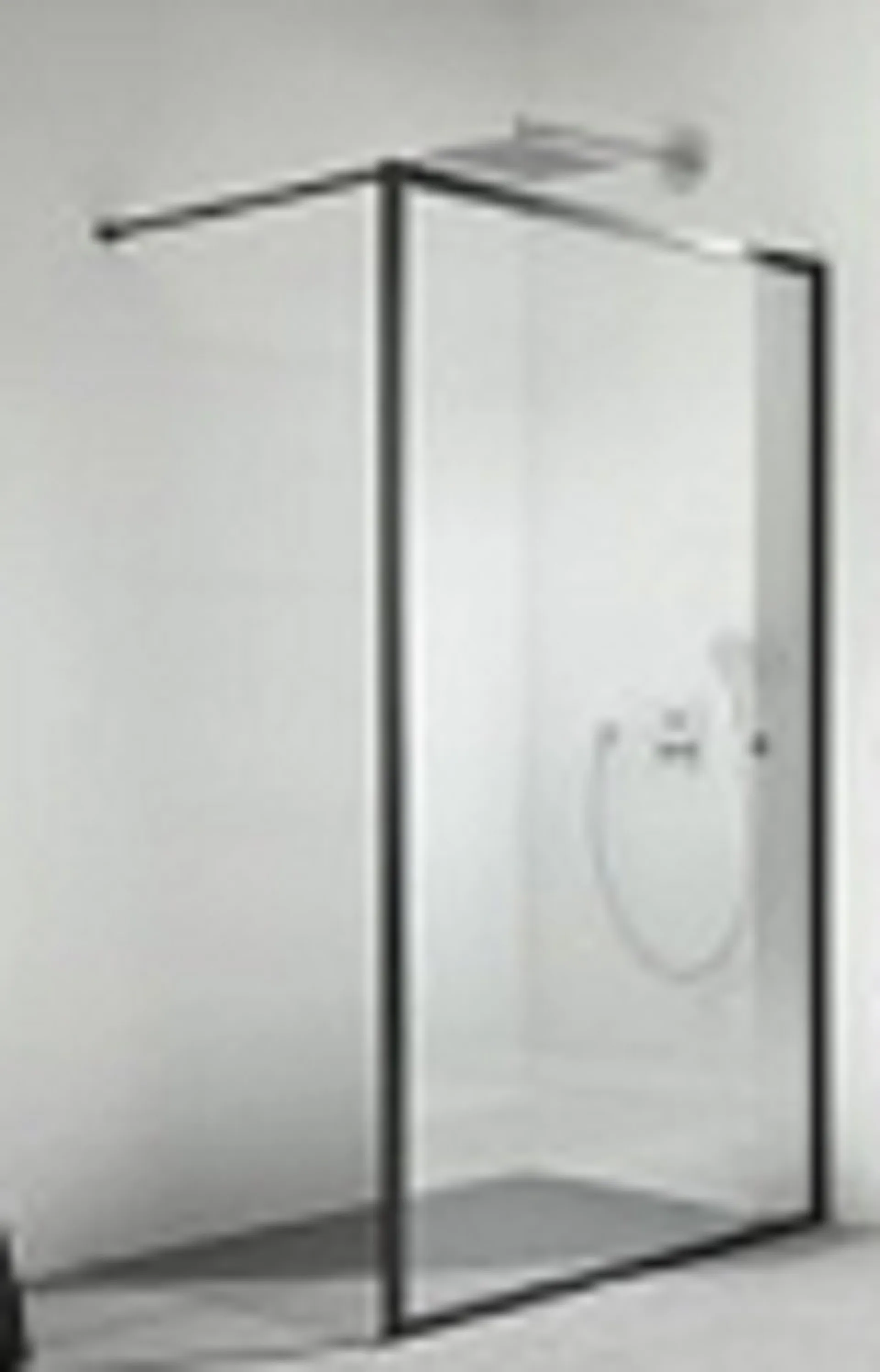 Kabina prysznicowa walk-in Kermi XD 110x200 uniwersalna czarny transparentne XDWW4110203PK