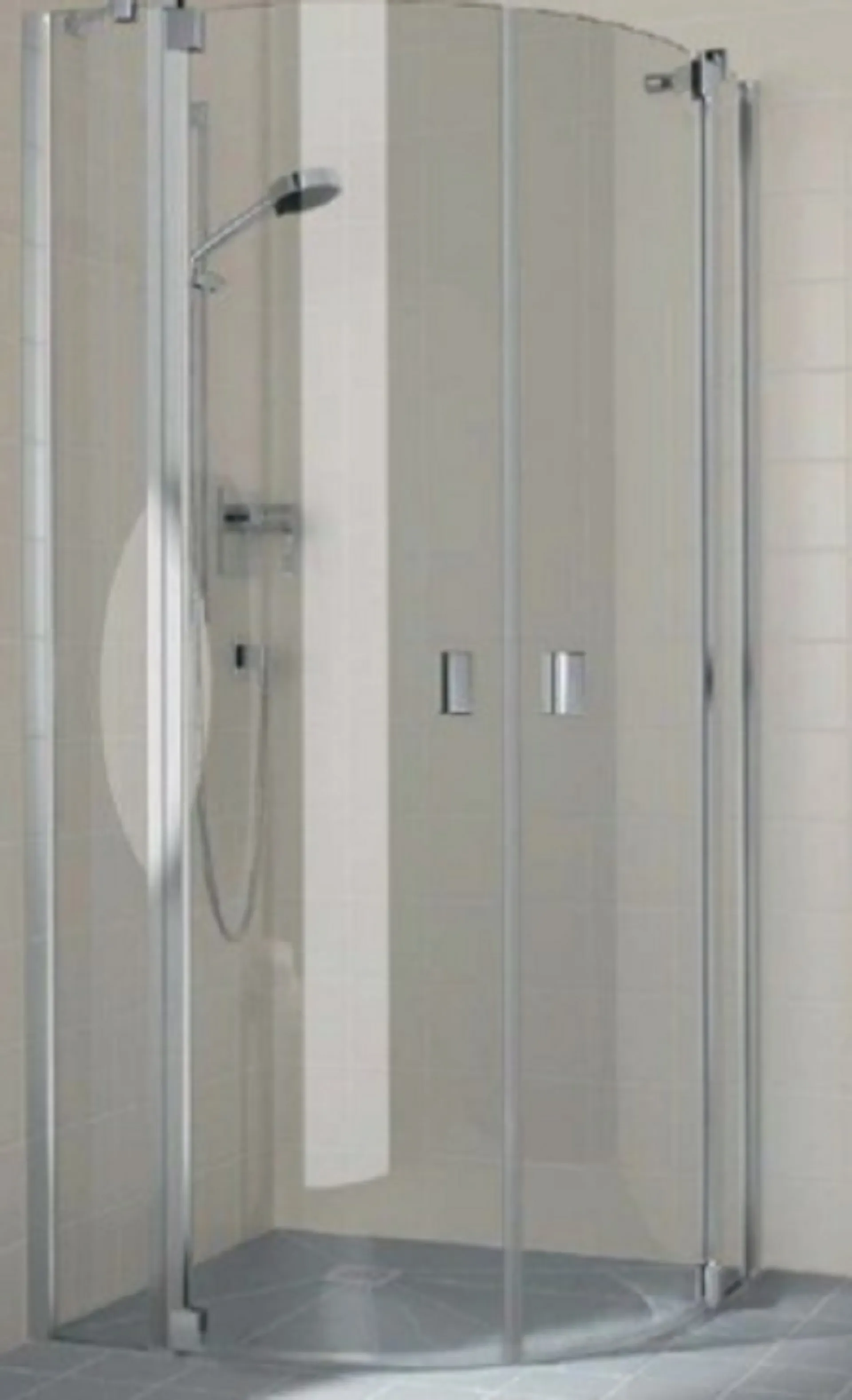 Kabina prysznicowa Kermi Raya 90x200 półokrągła uniwersalna chrom transparentne RAP5009020VPK