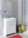 Szafka łazienkowa z umywalką Mito Sati 50 cm biały połysk S567-002-DSM