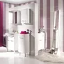 Szafka łazienkowa wisząca z lustrem Mito Olivia 60 cm biały połysk S543-011