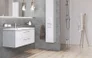Szafka łazienkowa z umywalką Cersanit Lara 50 cm biały połysk S801-146-DSM