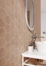 Mozaika Arlequini cream hexagon mat rectified 28x33,7 Opoczno