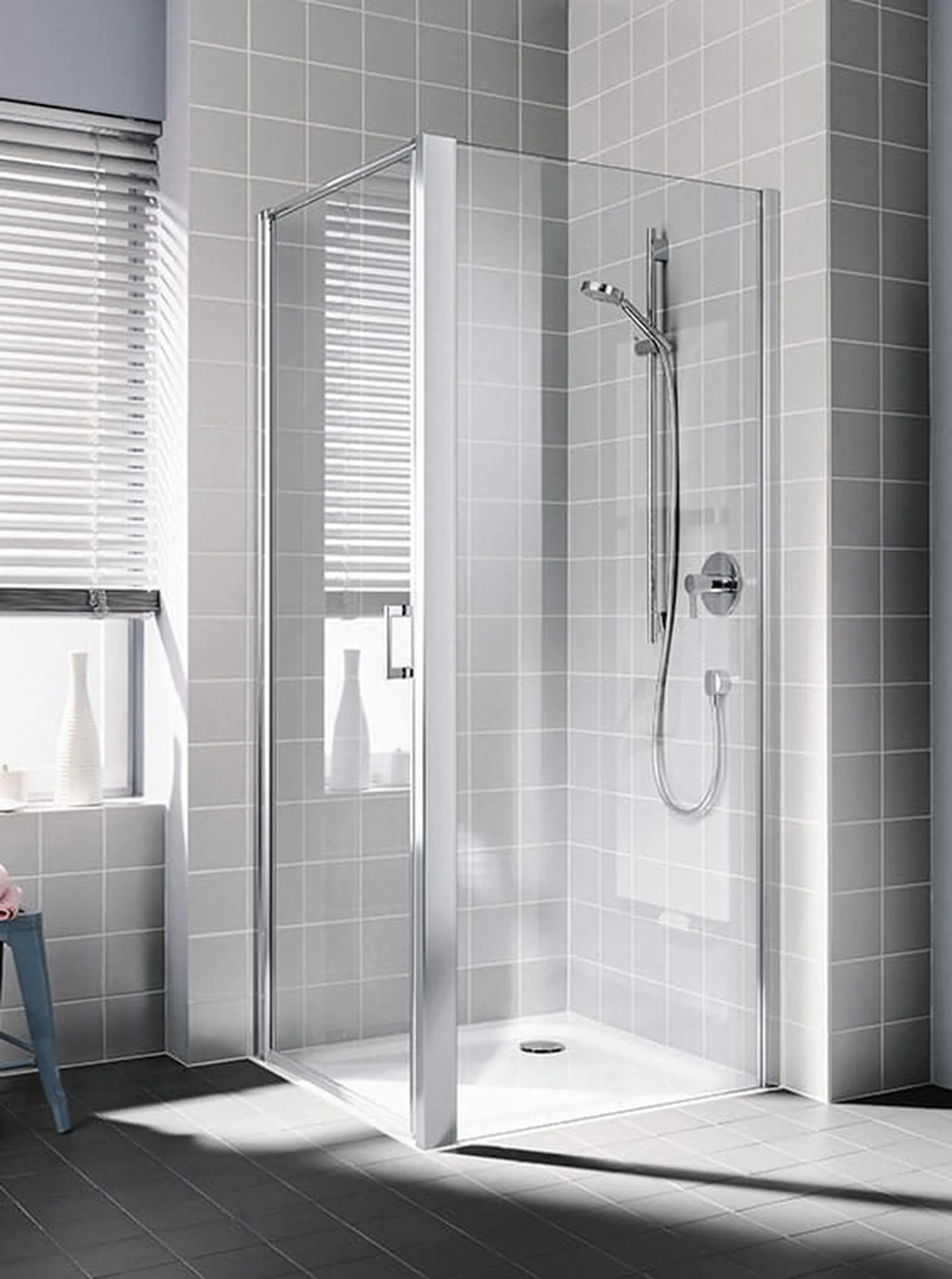 Ścianka kabiny prysznicowej Kermi Cada XS 100x200 chrom transparentne CKTWD10020VVK