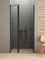 Drzwi prysznicowe New Trendy New Soleo 100x195 wnękowe czarne uniwersalne D-0242A