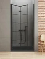 Drzwi prysznicowe New Trendy New Soleo 90x195 wnękowe czarne prawe D-0284A