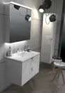 Szafka łazienkowa pod umywalkę Oristo Siena 80 cm biały połysk OR45-SD2S-80-1