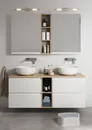 Szafka łazienkowa wisząca z lustrem Cersanit Moduo 60 cm biały połysk S929-018