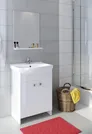 Szafka łazienkowa z umywalką Komfort Calma 60 cm biały połysk