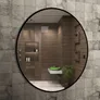 Lustro łazienkowe okrągłe 80 cm Venti Rondo czarny satynowy