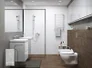 Szafka łazienkowa z umywalką Cersanit Moduo Slim 50 cm szary mat/biały połysk S801-228-DSM