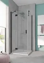 Ścianka kabiny prysznicowej Kermi Osia 90x200 czarny transparentne OSTWD090203PK