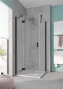 Ścianka kabiny prysznicowej Kermi Osia 75X200 czarny transparentne OSTWD075203PK