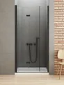 Drzwi prysznicowe New Trendy New Soleo 90x195 wnękowe czarne prawe D-0224A