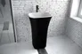Umywalka wolnostojąca Besco Assos 52x41 cm prostokątna czarny połysk UMD-A-WOBW