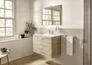 Szafka łazienkowa z umywalką Roca Victoria Basic 60 cm jasne drewno /biały połysk A855854422