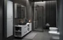 Drzwi prysznicowe Cersanit Larga 120X195 czarny transparentne S932-126