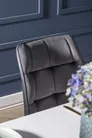 Krzesło Chic Velvet Czarne / Bluvel 14 Szare