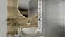 Umywalka nablatowa Domino Penne 59x39 cm asymetryczna biały połysk LT-1048