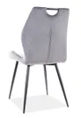 Krzesło Arco Velvet Czarne / Bluvel 14 Szare