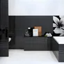 Glazura Pret A Porter black glossy pillow structure 25x75 Cersanit