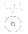 Umywalka nablatowa Omnires Silk M+ 40 cm okrągła biały mat SILKR400BM