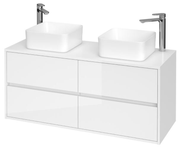 Szafka łazienkowa pod umywalkę z blatem Cersanit Crea 120 cm biały mat S931-002
