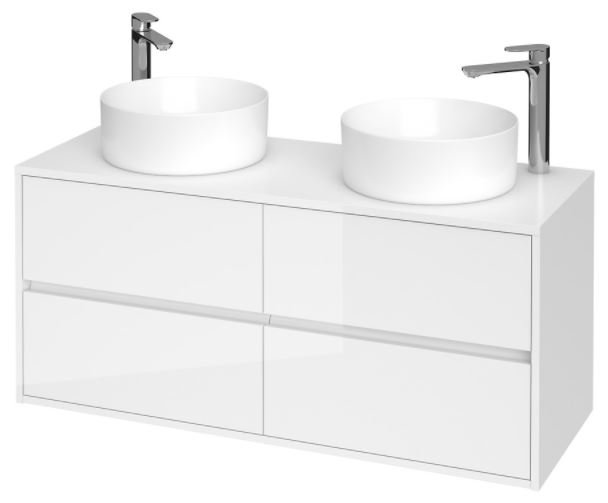 Szafka łazienkowa pod umywalkę z blatem Cersanit Crea 120 cm biały mat S931-002