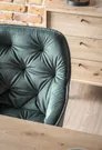 Krzesło Cherry Velvet Czarne / Bluvel 78 Zielone