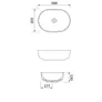Umywalka nablatowa Cersanit Moduo 50x36 cm owalna biały połysk K116-049-ECO