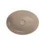 Umywalka nablatowa Cersanit Larga 51x39 cm owalna brązowy mat K677-052
