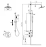 Zestaw prysznicowy podtynkowy termostatyczny Cersanit Zen czarny mat S952-033
