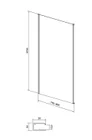 Ścianka kabiny prysznicowej Cersanit Larga 80x195 chrom transparentne S932-131