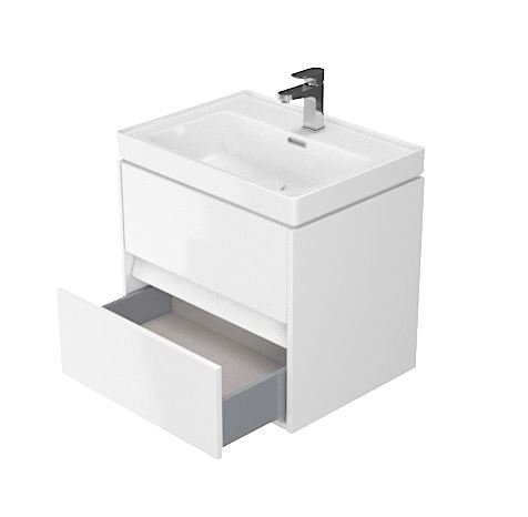 Szafka łazienkowa pod umywalkę Cersanit Crea 80 cm biały połysk S924-004