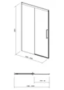 Drzwi prysznicowe Cersanit Crea 140X200 chrom transparentne S159-008