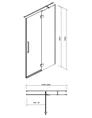 Drzwi prysznicowe Cersanit Crea 120X200 chrom transparentne S159-004