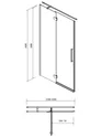 Drzwi prysznicowe Cersanit Crea 120X200 lewe chrom transparentne S159-003