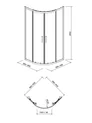 Kabina prysznicowa Cersanit Arteco 90X90X190 półokrągła uniwersalna chrom transparentne S157-002