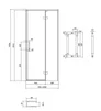 Drzwi prysznicowe Cersanit Larga 100X195 prawe chrom transparentne S932-117