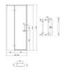 Drzwi prysznicowe Cersanit Larga 90X195 lewe chrom transparentne S932-120