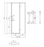 Drzwi prysznicowe Cersanit Larga 120X195 czarny transparentne S932-126
