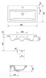 Umywalka meblowa Cersanit Como 80x45 cm prostokątna biały połysk K32-004-BOX